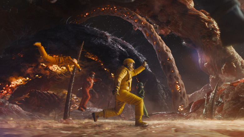 The Guardians in space in Guardians of the Galaxy Vol. 3