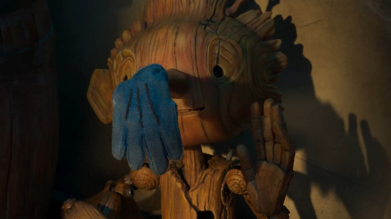 Gregory Mann as Pinocchio in Guillermo del Toro's Pinocchio