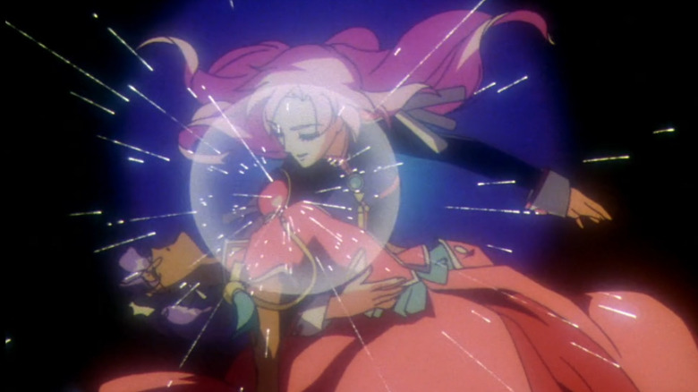 revolutionary girl utena utena pulls sword from anthy's chest