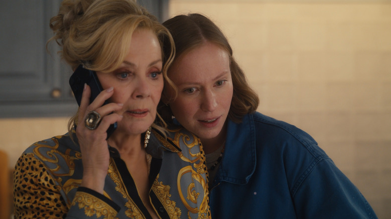 Deborah and Ava on the phone in Hacks