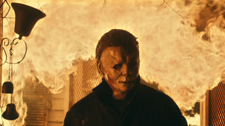 Halloween Kills house on fire