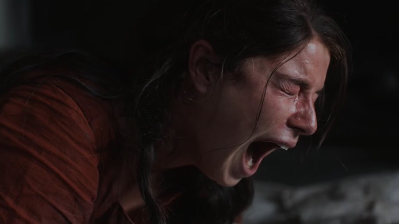 Agnes screaming after Hamnet's death in Hamnet