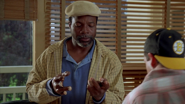 Carl Weathers with wooden hand Happy Gilmore