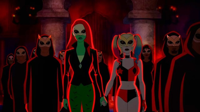 Harley Quinn and Ivy at a sex club