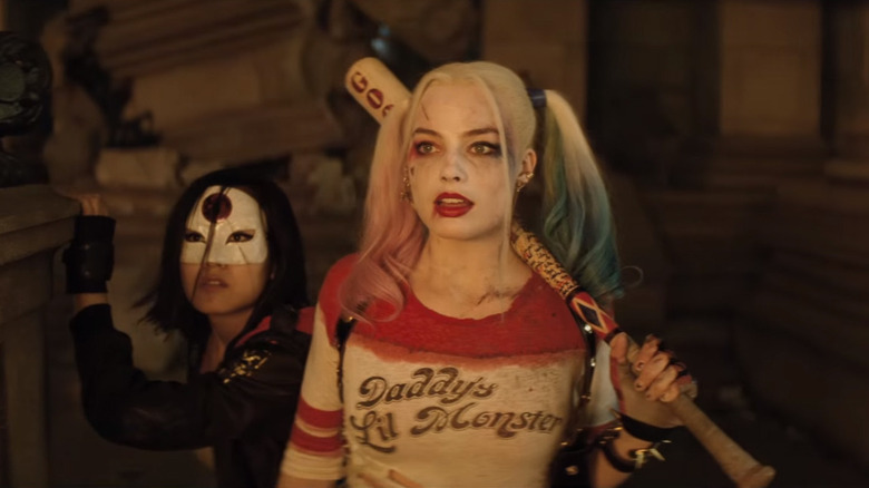 Karen Fukuhara and Margot Robbie in Suicide Squad