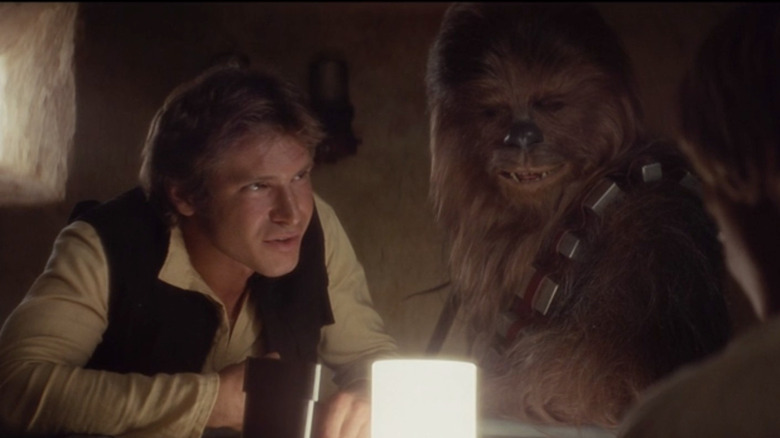 Harrison Ford and Peter Mayhew in Star Wars: A New Hope (Disney+ screenshot)