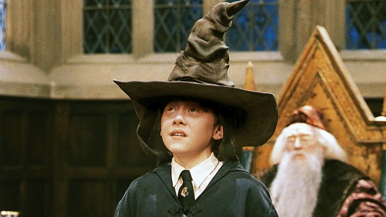 Harry Potter under the sorting hat