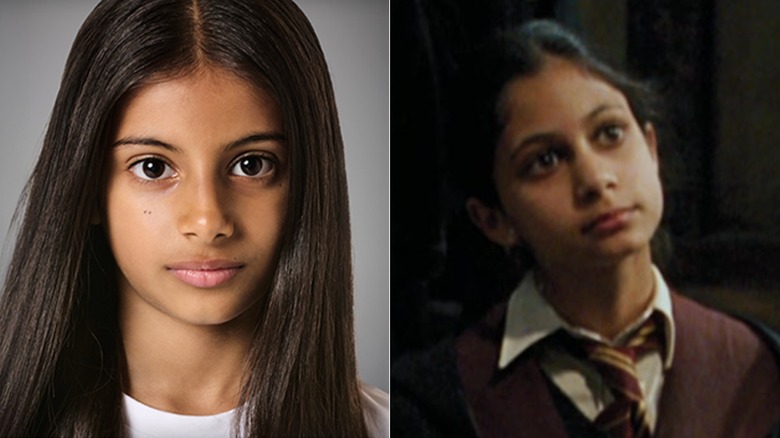 Alessia Leoni's official HBO press release headshot; Sitara Shah as Parvati gets a defense against the dark arts lesson in Harry Potter and the Prisoner of Azkaban.