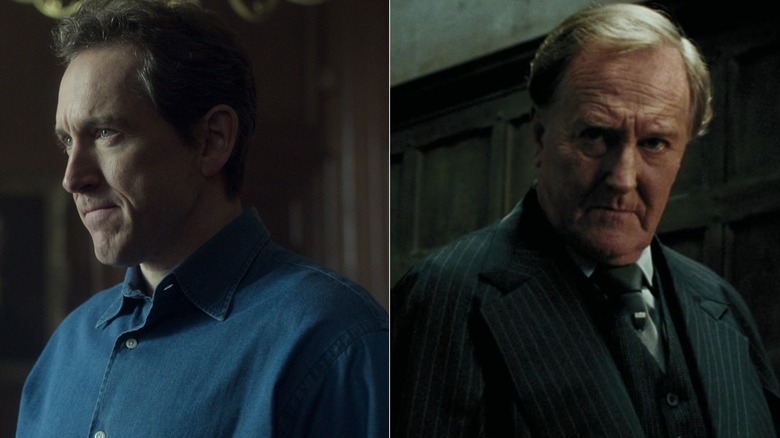 Bertie Carvel as Tony Blair faces a tough decision in The Crown; Robert Hardy as Fudge offers sanctuary to Harry in Harry Potter and the Prisoner of Azkaban.
