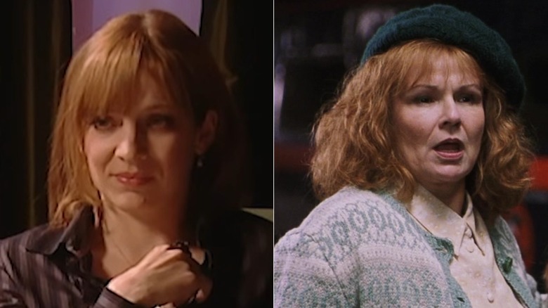 Katherine Parkinson's Jen is unimpressed by a date on "The IT Crowd"; Julie Walters' Molly Weasley protects Ginny in Harry Potter and the Sorcerer's Stone.