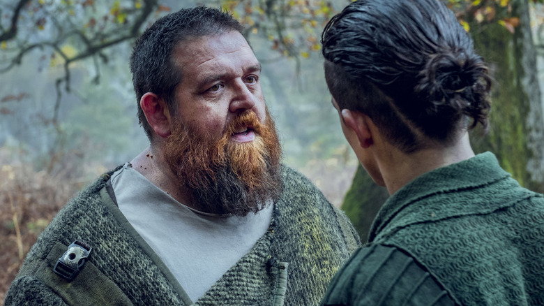 Nick Frost as Bajie speaking to someone in Into the Badlands