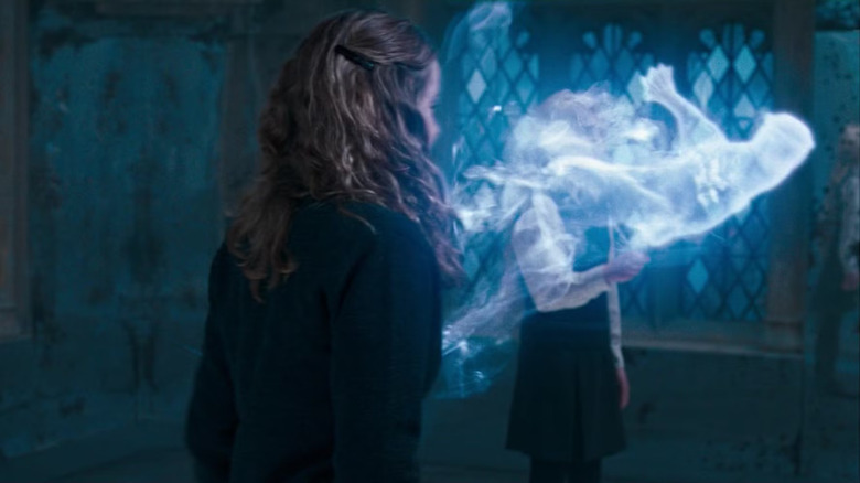 Hermione casting an otter Patronus in Harry Potter and the Order of the Phoenix