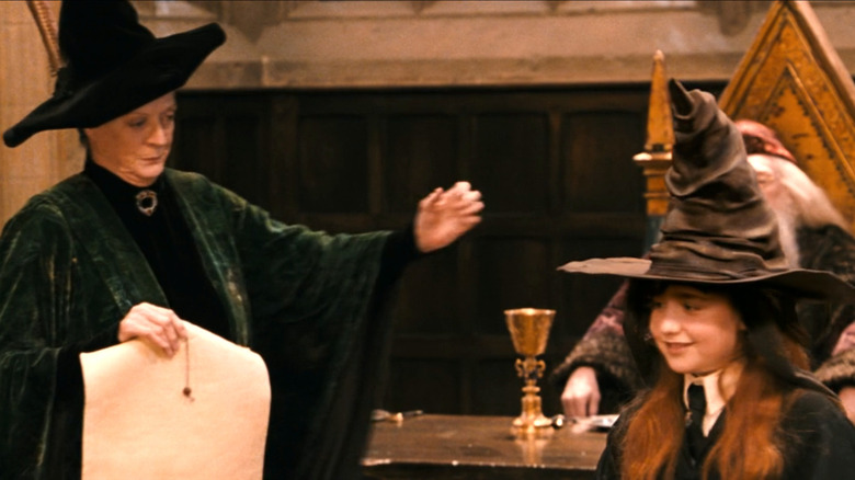 McGonagall taking the sorting hat off Susan Bones in Harry Potter and the Sorcerer's Stone