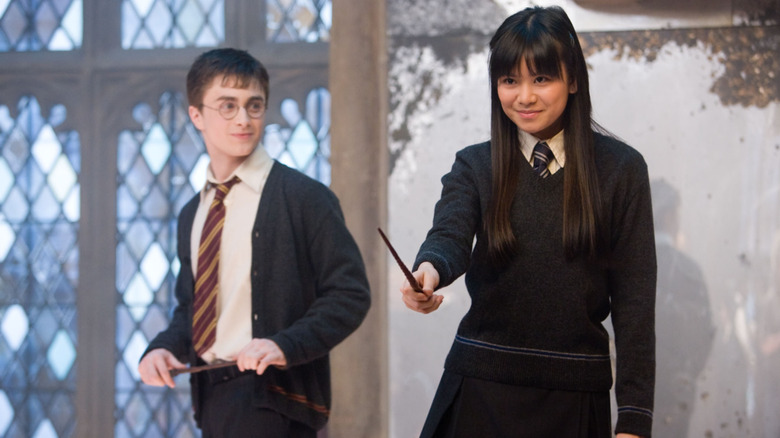 Harry Potter and the Order of the Phoenix, Cho Chang casting a spell while Harry watches on