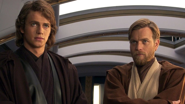 Hayden Christensen and Ewan McGregor as Anakin Skywalker and Obi-Wan Kenobi