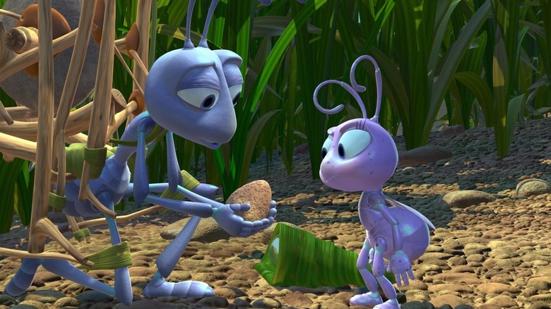 Flink showing a grain to Dot in A Bug's Life