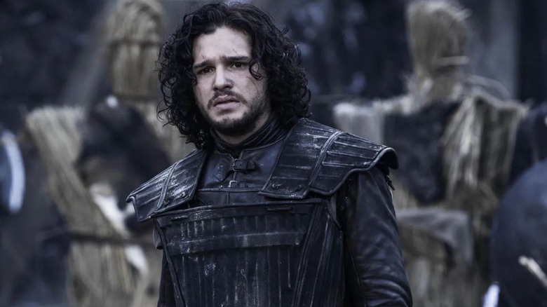 Kit Harington as Jon Snow looking sad in Game of Thrones