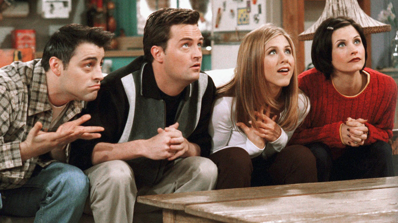 Joey, Chandler, Rachel, and Monica from Friends