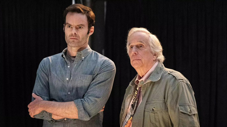 Bill Hader as Barry standing next to Henry Winkler as Gene in Barry