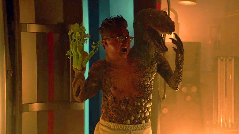 Animal-Vegetable-Mineral Man screaming in terror upon realizing what he turned into in Doom Patrol