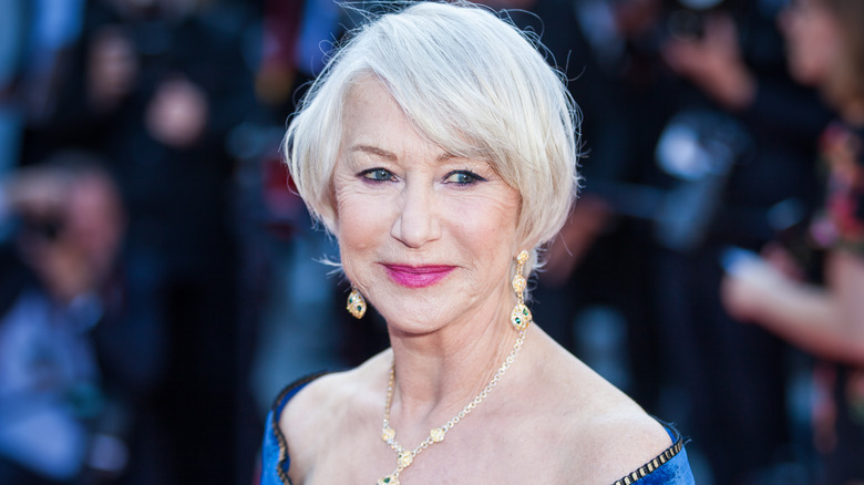 Helen Mirren smiling mysteriously