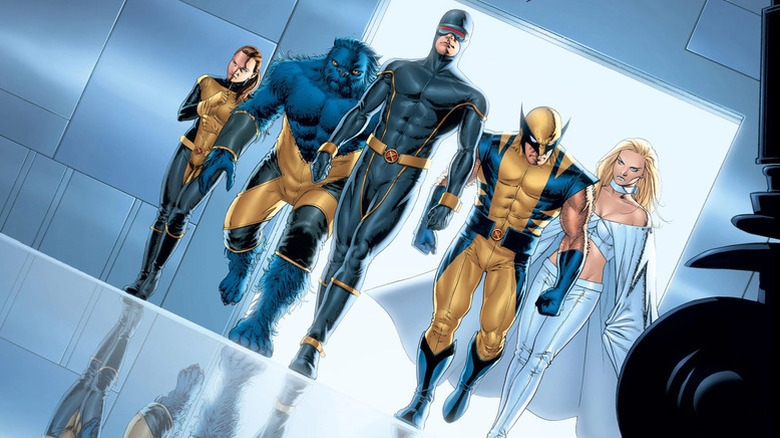 Astonishing X-Men - Kitty Pryde, Beast, Cyclops, Wolverine, and Emma Frost posed together