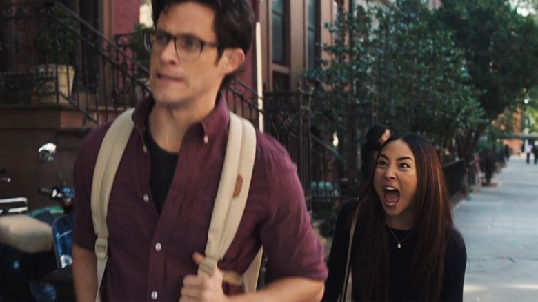 Mark is walking away while Heidi shouts at high maintenance (2012)