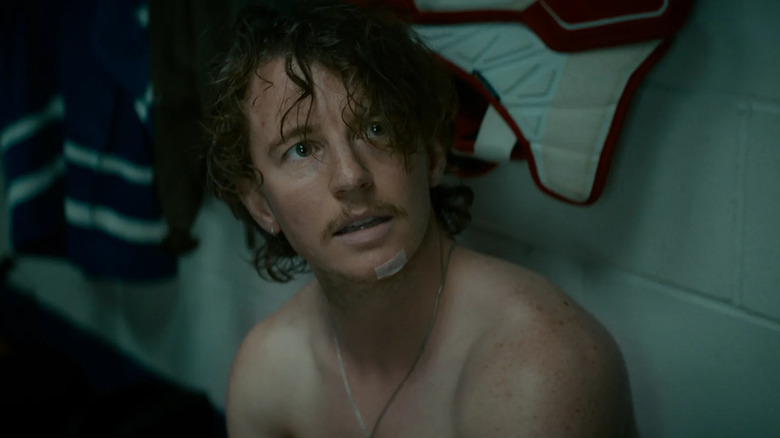 Harrison Browne as Scott with a bandage on his chin in Pink Light