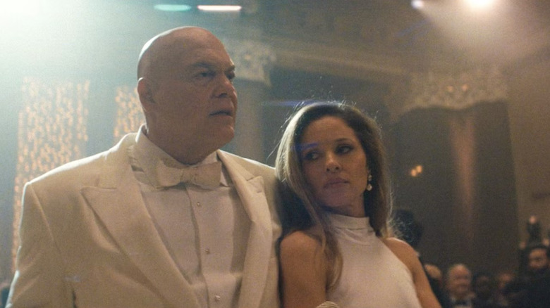 Daredevil: Born Again Wilson Fisk and Heather Glenn at gala