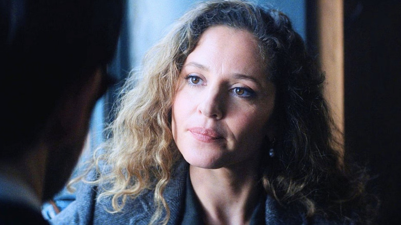 Daredevil: Born Again, close-up of Heather Glenn with Matt Murdock on left side of frame