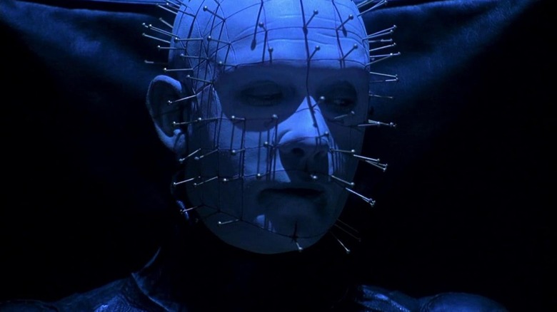 Pinhead standing in blue lighting in Hellraiser: Bloodline
