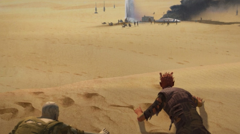 The Book of Boba Fett Desert Raid Concept Art