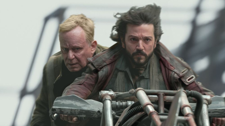 Diego Luna and Stellan Skarsgard in Andor