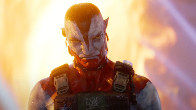 Quaritch is hell bent on revenge in Avatar: Fire and Ash