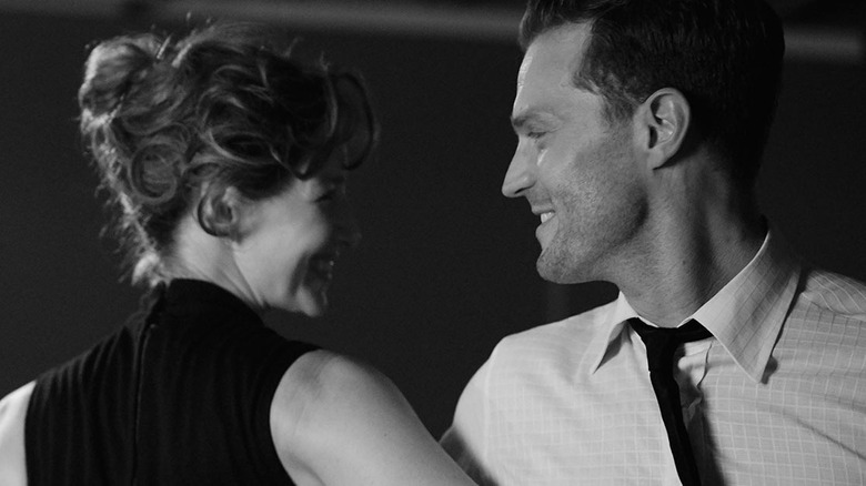 Caitríona Balfe and Jamie Dornan dancing