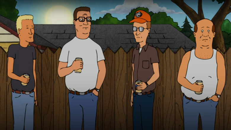 Hank drinking with the boys