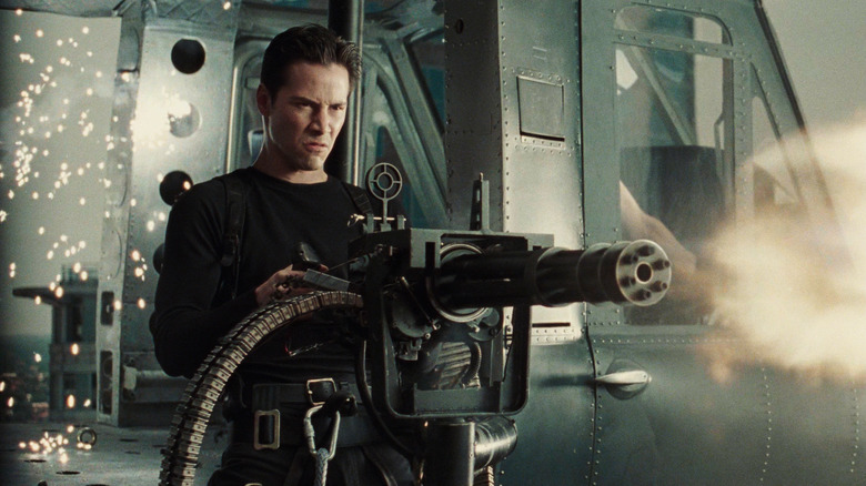 Matrix Keanu Reeves Machine Gun