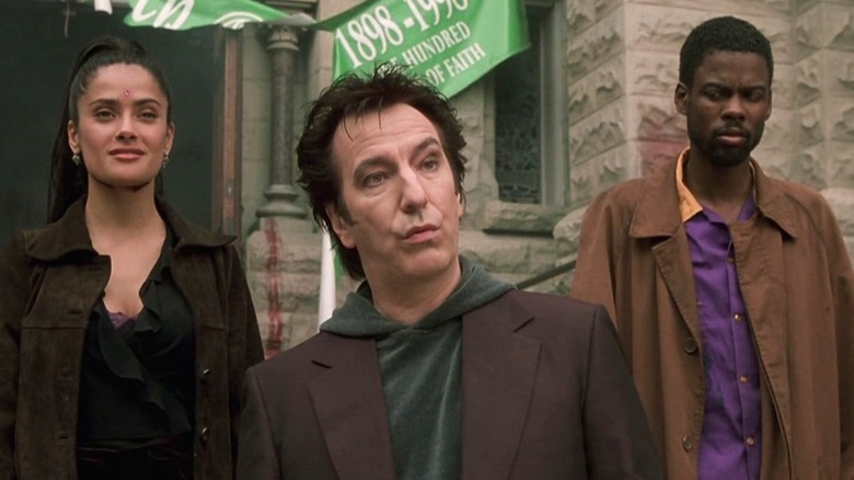 Salma Hayek, Alan Rickman, and Chris Rock in Dogma