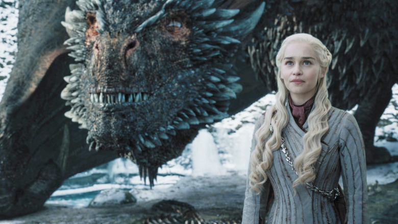 Dany with a dragon