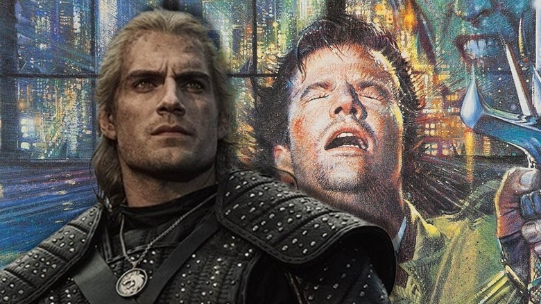 Henry Cavill as Geralt in The Witcher next to the original Highlander