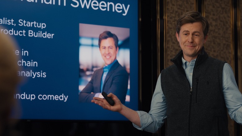 Graham giving a presentation on Hacks