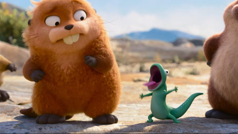 Mabel watching Tom scream in Hoppers