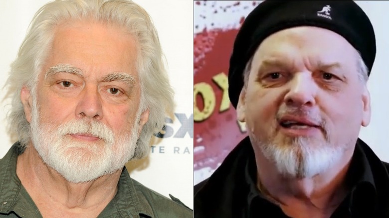 A split image of Gunnar Hansen and Bill Johnson