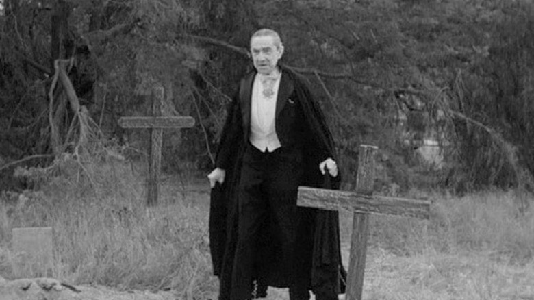 Bela Lugosi graveyard cross Plan 9 from Outer Space