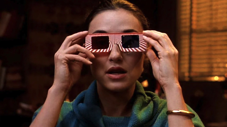 Maggie putting on 3D glasses in Freddy's Dead: The Final Nightmare