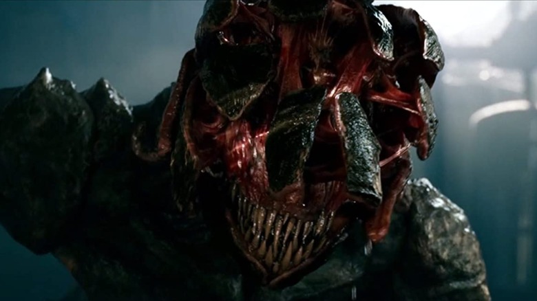 Close up of a Death Angel, face opening in A Quiet Place