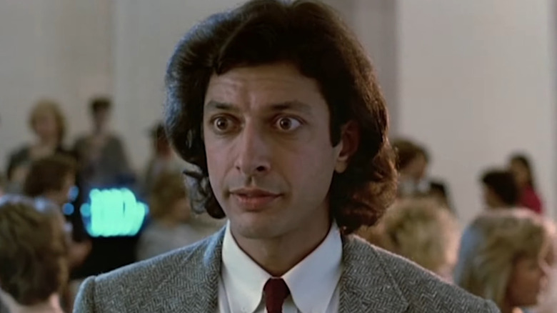 Seth Brundle wearing suit