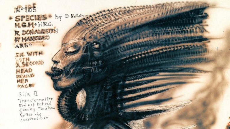 Sketch for the character Sil from Species