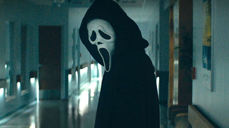 Ghostface brandishing knife