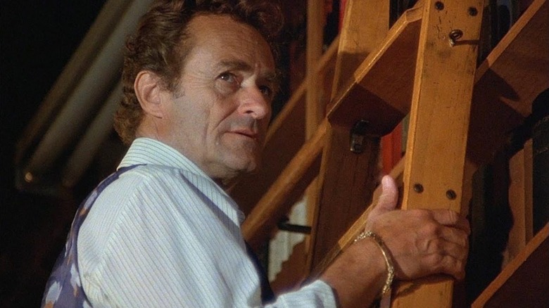 Walter Paisley on ladder